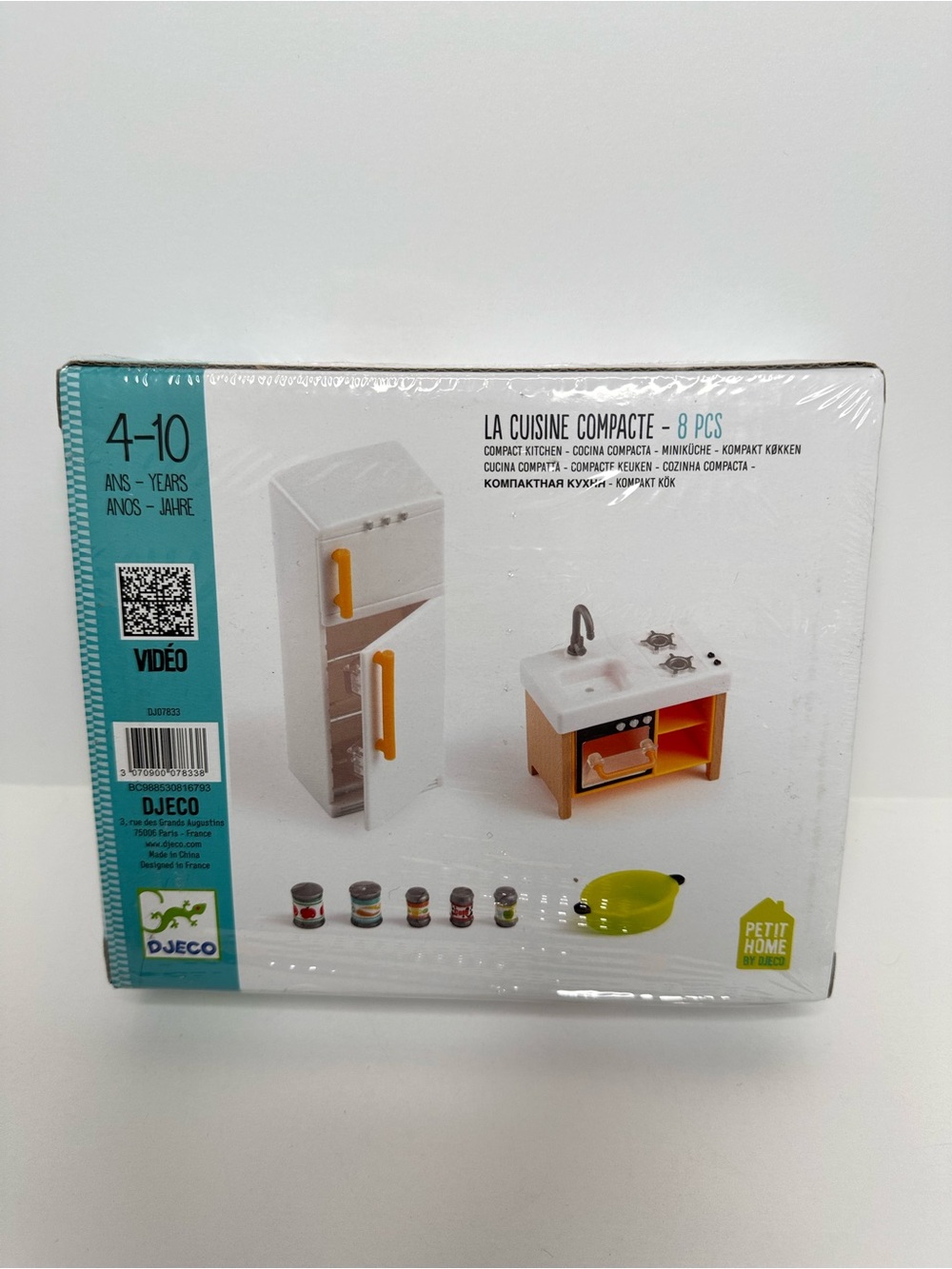 DJECO Petit Home Collection Compact Kitchen Miniature Dollhouse Set #DJ07833 NEW